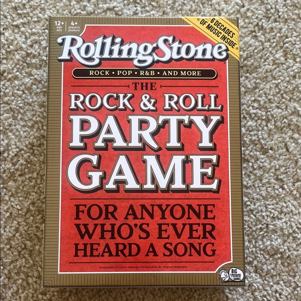 the Rolling Stone Rock & Roll Party Game - Red